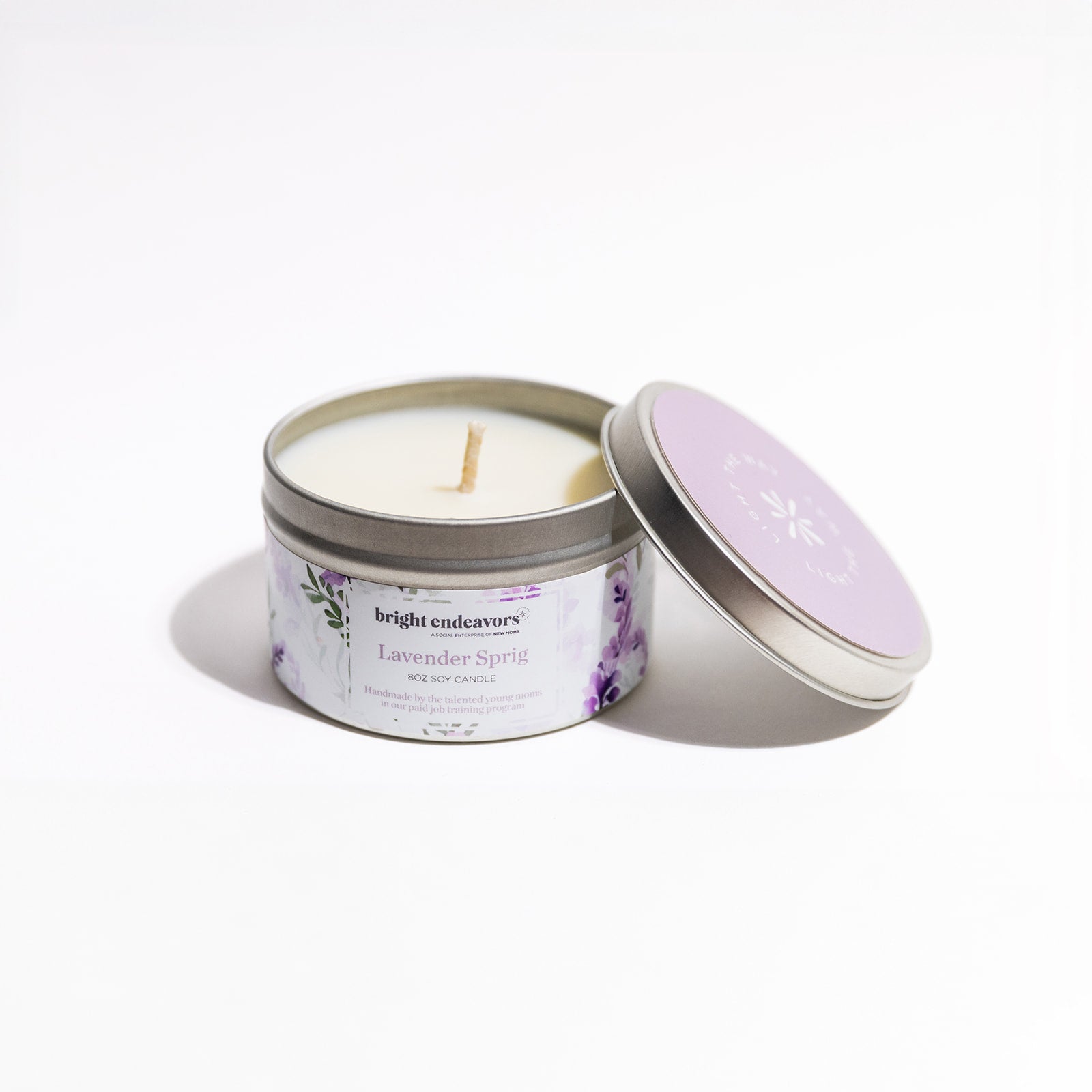 Lavender Sprig 8oz Soy Candle Tin