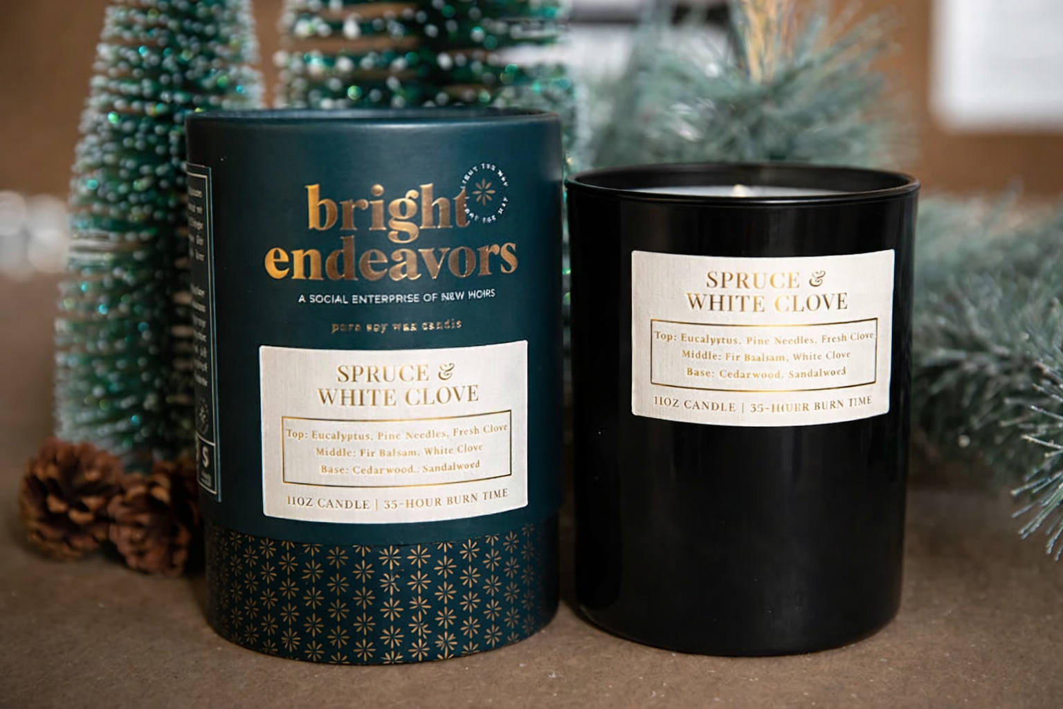 Spruce & White Clove Fine Fragrance Candle